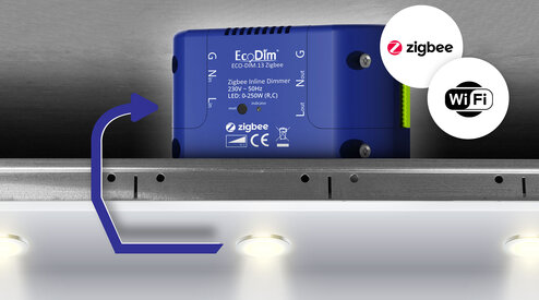 Contrôlez intelligemment plusieurs luminaires LED au plafond !