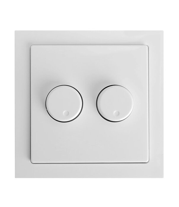 ED-10073 Duo dimmerknop passend in Busch-Jaeger Future Linear incl. centraalplaat en raamwerk