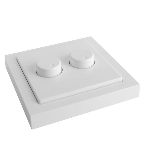 ED-10073 Duo dimmerknop passend in Busch-Jaeger Future Linear incl. centraalplaat en raamwerk