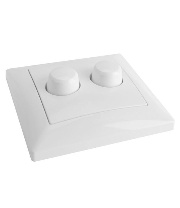 ED-10075 Duo dimmerknop passend in Busch-Jaeger Balance SI incl. centraalplaat en raamwerk
