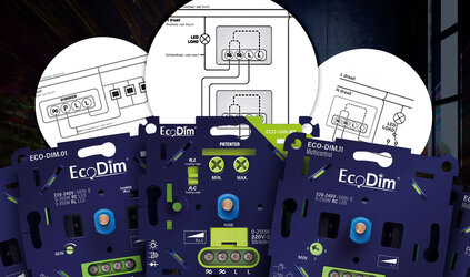 How to connect EcoDim dimmer in two-way switching