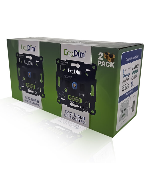 Duo pak ECO-DIM.11 Multicontrol led dimmer universeel 0-250W (RC)