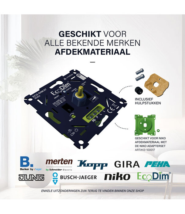 ECO-DIM.07 Led dimmer Matter druk/draai 0-250W RLC