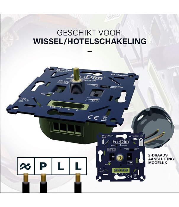 ECO-DIM.07 Led dimmer Matter druk/draai 0-250W RLC
