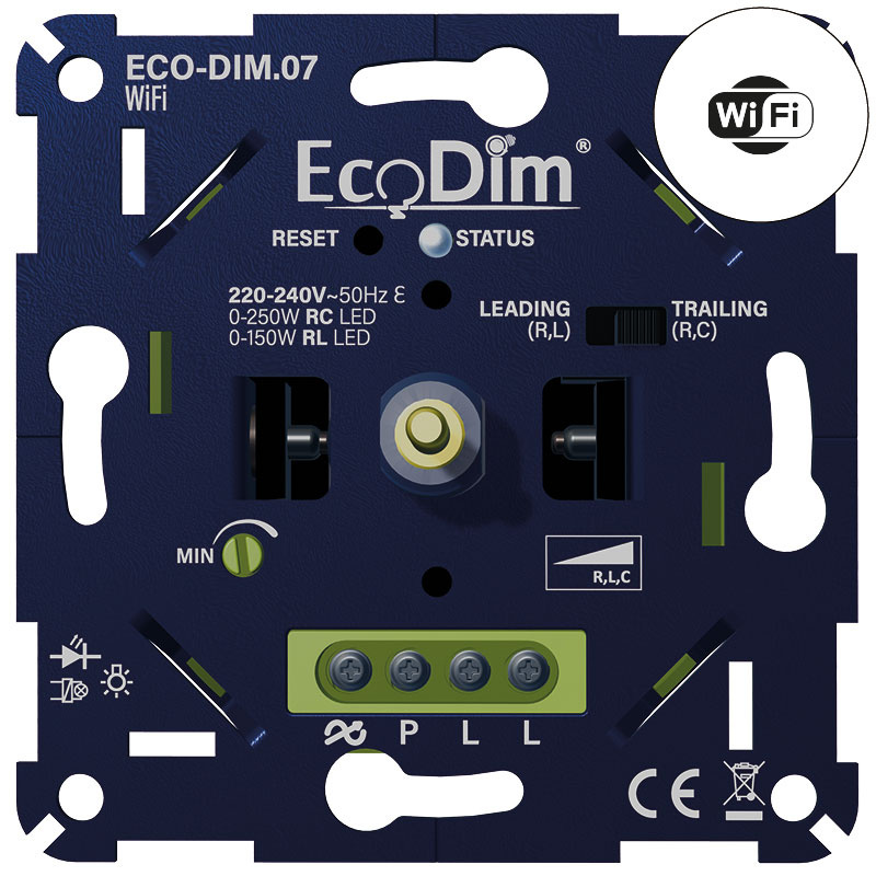 ECO-DIM.07 Led dimmer WiFi druk/draai 0-250W