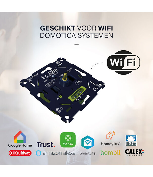 ECO-DIM.07 Led dimmer WiFi druk/draai 0-250W
