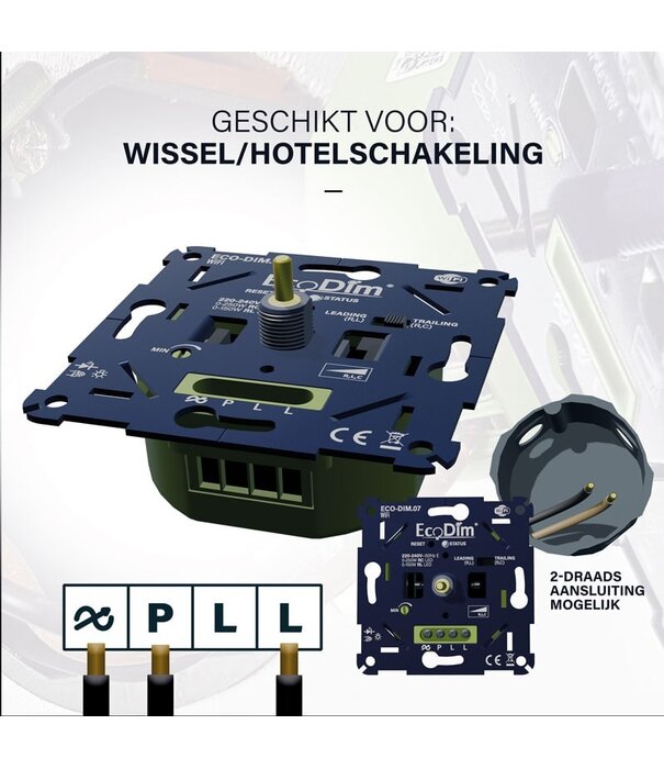 ECO-DIM.07 Led dimmer WiFi druk/draai 0-250W
