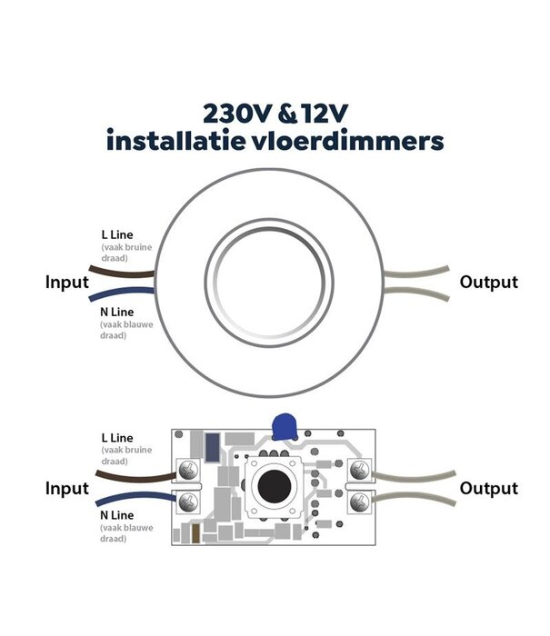 ECO-DIM.09 (B) Variateur de sol à Led 0-50W noir