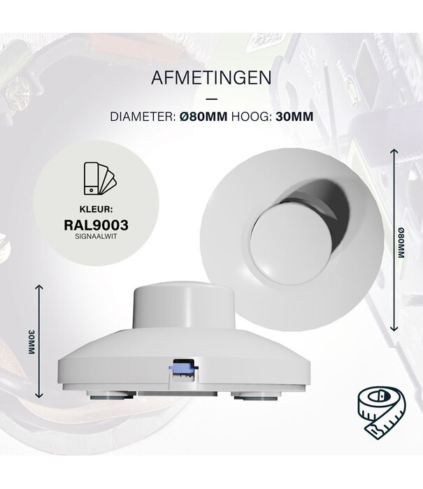 ECO-DIM.09 (W) Led vloerdimmer 0-50W wit
