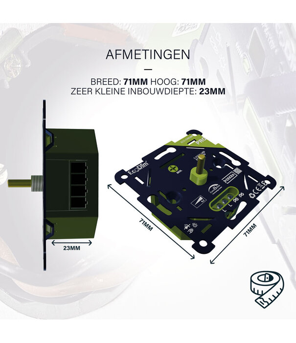 ECO-DIM.04 PRO Led dimmer universeel 0-200W (RC)