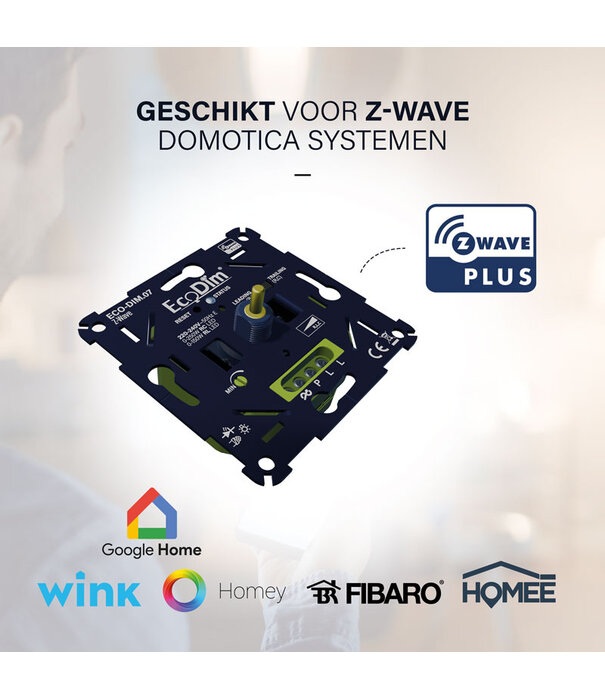 ECO-DIM.07 Led dimmer Z-Wave druk/draai 0-250W (RLC)