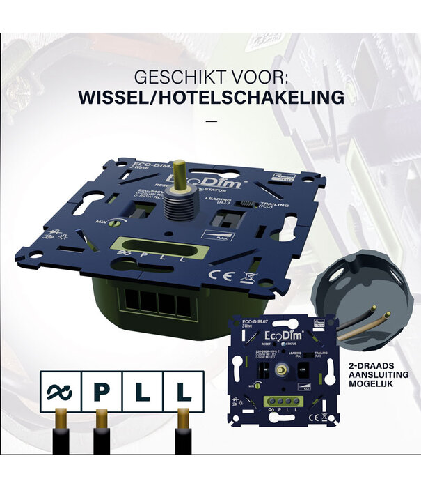 ECO-DIM.07 Led dimmer Z-Wave druk/draai 0-250W (RLC)