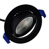 ED-10080 Spot encastré à LED gradable Zigbee noir, RGBWW, faible profondeur d'encastrement, IP54