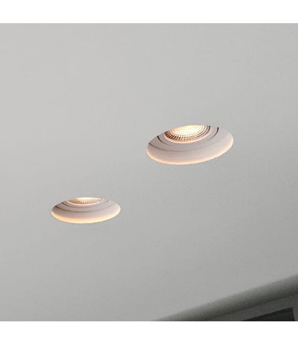 ED-10083 Luminaire spot sans garniture/cadre stucco blanc