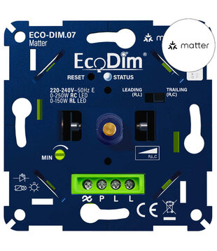 ECO-DIM.07 Led-Dimmer Matter Druck/Drehung 0-250W RLC