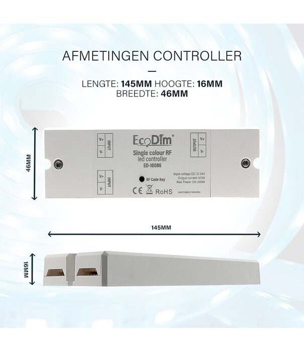 ED-10086 RF kit single colour: Controller + Remote control