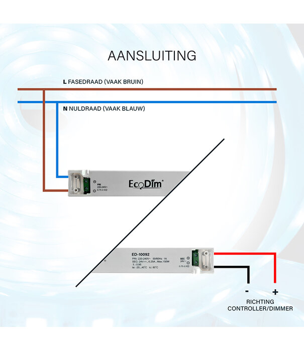 ED-10092 Nicht dimmbarer LED-Treiber 24V DC (0-150W)
