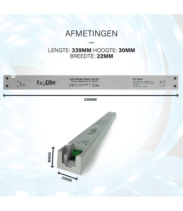 ED-10092 Pilote de led non graduable 24V DC (0-150W)