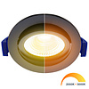 ED-10023 Led inbouwspot kleine inbouwdiepte IP54 dim to warm, rond, zwart, 75mm