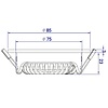 ED-10023 Led inbouwspot kleine inbouwdiepte IP54 dim to warm, rond, zwart, 75mm