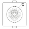 ED-10025 Led inbouwspot kleine inbouwdiepte IP54 dim to warm, vierkant, wit, 75mm