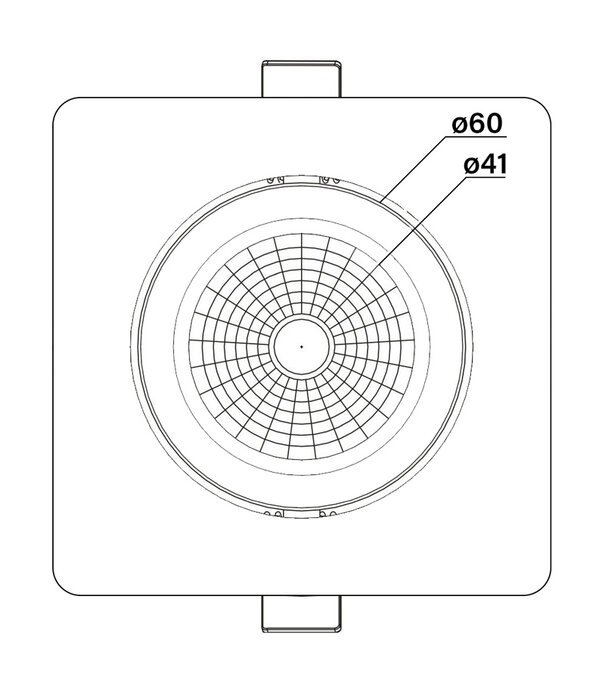 ED-10025 Led-Einbaustrahler kleine Einbautiefe IP54 gedimmt bis warm, quadratisch, weiß, 75mm