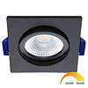 ED-10026 Led inbouwspot kleine inbouwdiepte IP54 dim to warm, vierkant, zwart, 75mm