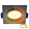 ED-10026 Led-Einbaustrahler kleine Einbautiefe IP54 gedimmt bis warm, quadratisch, schwarz, 75mm