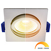 ED-10027 Led inbouwspot kleine inbouwdiepte IP54 dim to warm, vierkant, geb. nikkel, 75mm