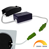 ED-10027 Led inbouwspot kleine inbouwdiepte IP54 dim to warm, vierkant, geb. nikkel, 75mm