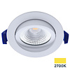 ED-10028 Led inbouwspot kleine inbouwdiepte IP54 warm wit, rond, wit, 75mm
