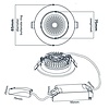 ED-10079 Spot encastré LED dimmable Zigbee blanc, RGBWW, faible profondeur d'encastrement, IP54
