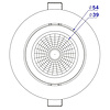 ED-10081 Led inbouwspot kleine inbouwdiepte IP65, CCT 2700K/3000K/4000K rond, wit, 68mm