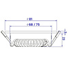 ED-10081 Led inbouwspot kleine inbouwdiepte IP65, CCT 2700K/3000K/4000K rond, wit, 68mm