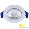 ED-10081 Led inbouwspot kleine inbouwdiepte IP65, CCT 2700K/3000K/4000K rond, wit, 68mm
