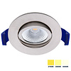 ED-10093 Led inbouwspot kleine inbouwdiepte IP65, CCT 2700K/3000K/4000K rond, RVS, 68mm
