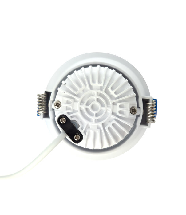 ED-10096 Led-Einbaudownlight vertieft IP54, CCT 2700K/3000K/DTW, rund, weiß, 90mm