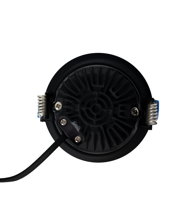 ED-10097 Led-Einbaudownlight vertieft IP54, CCT 2700K/3000K/DTW, rund, schwarz, 90mm