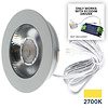 ED-10044 Led meubelspot kleine inbouwdiepte IP54 warm wit, rond, wit, 55mm