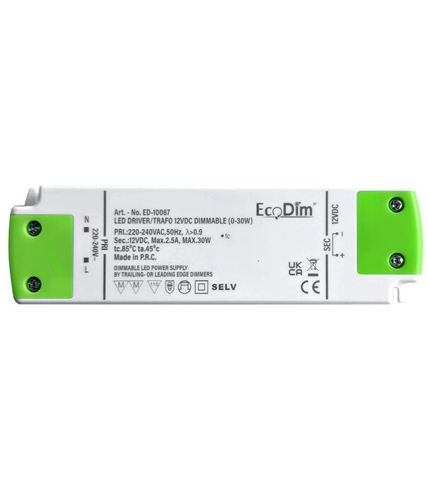 ED-10067 Led-Treiber/Trafo 12V DC dimmbar (0-30W)
