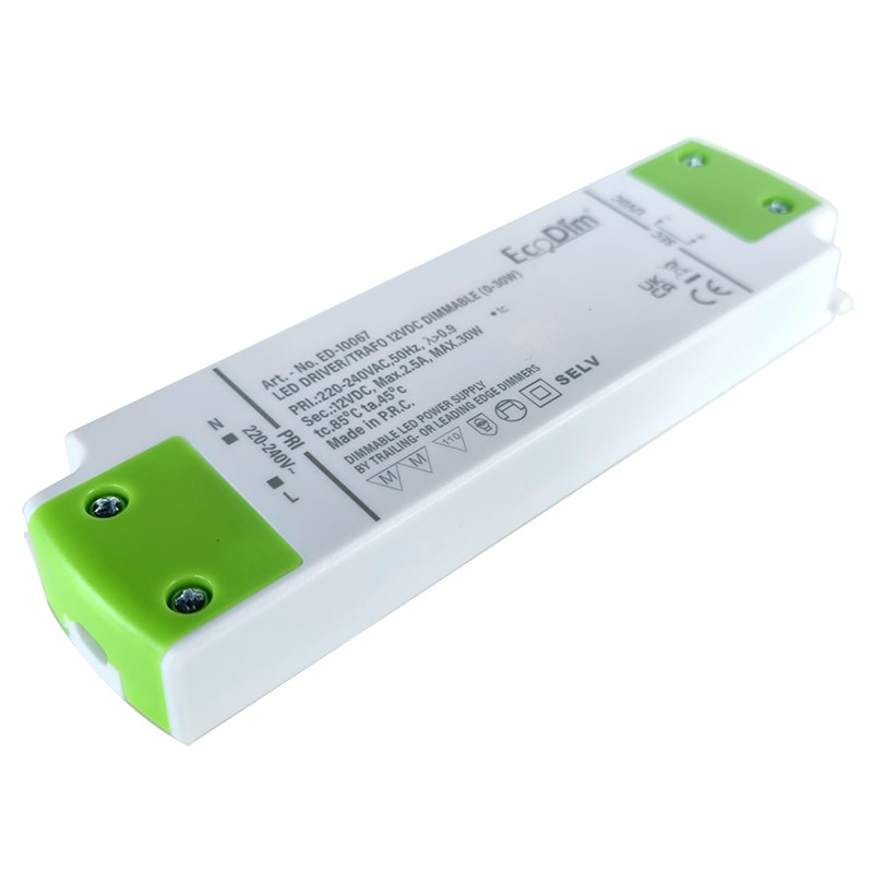 ED-10067 Led driver/trafo 12V DC dimbaar (0-30W)