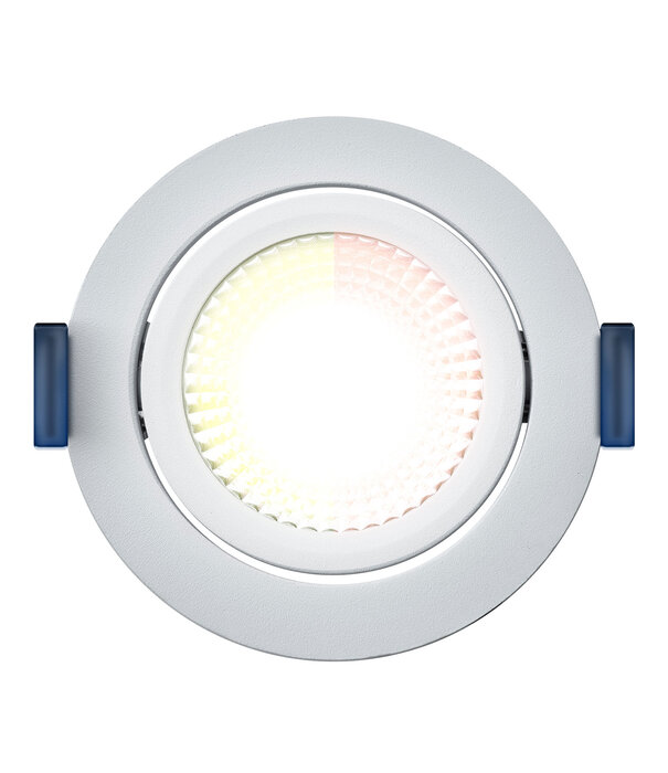 ED-10022 Led-Einbaustrahler kleine Einbautiefe IP54 gedimmt bis warm, rund, weiß, 75mm