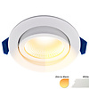ED-10022 Led recessed spotlight small recessed depth IP54 dim to warm, round, white, 75mm