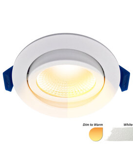 ED-10022 Led-Einbaustrahler kleine Einbautiefe IP54 gedimmt bis warm, rund, weiß, 75mm