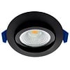 ED-10023 Spot à Led encastré petite profondeur IP54 dim to warm, rond, noir, 75mm