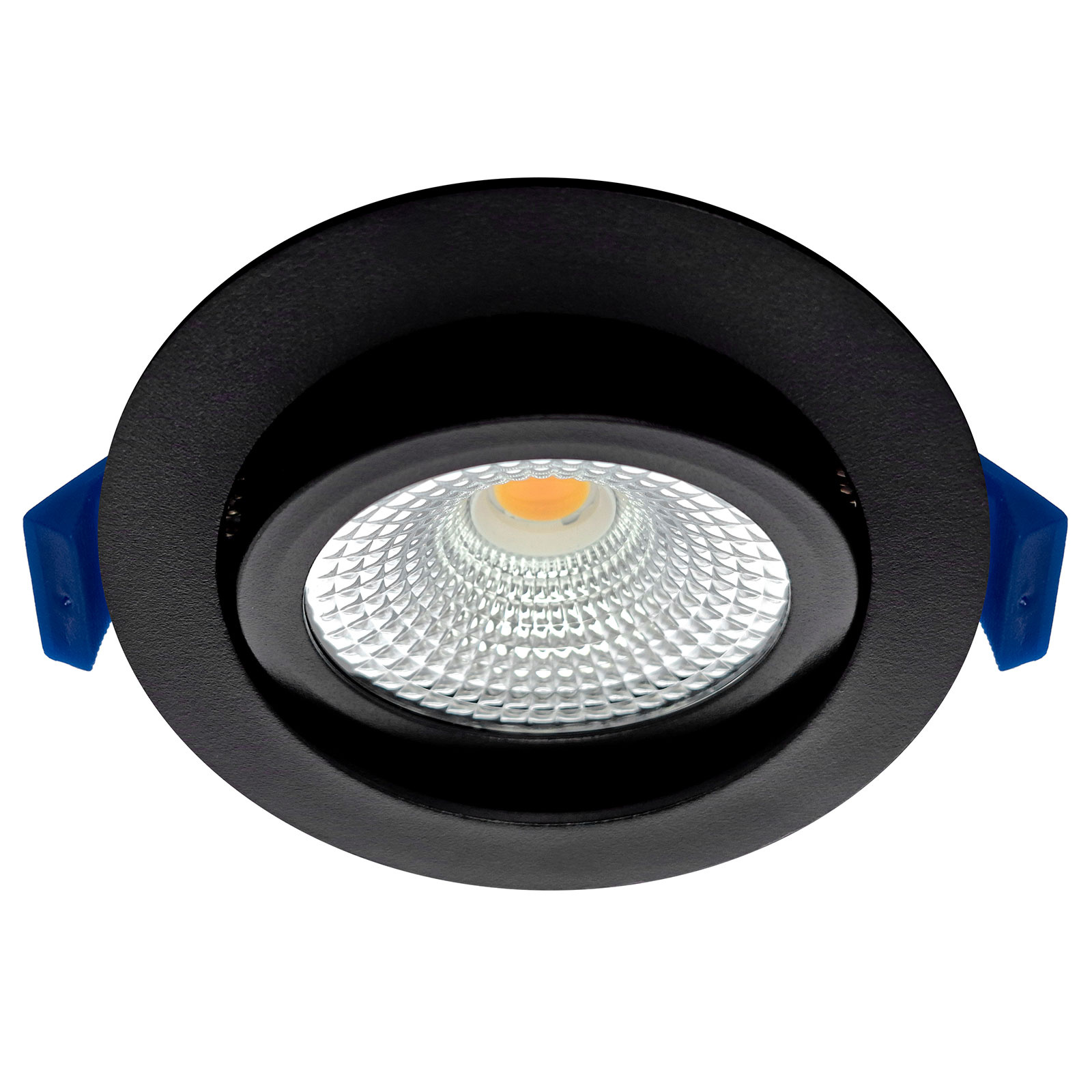 ED-10023 Led inbouwspot kleine inbouwdiepte IP54 dim to warm, rond, zwart, 75mm