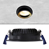 ED-10023 Led recessed spotlight small recessed depth IP54 dim to warm, round, black, 75mm