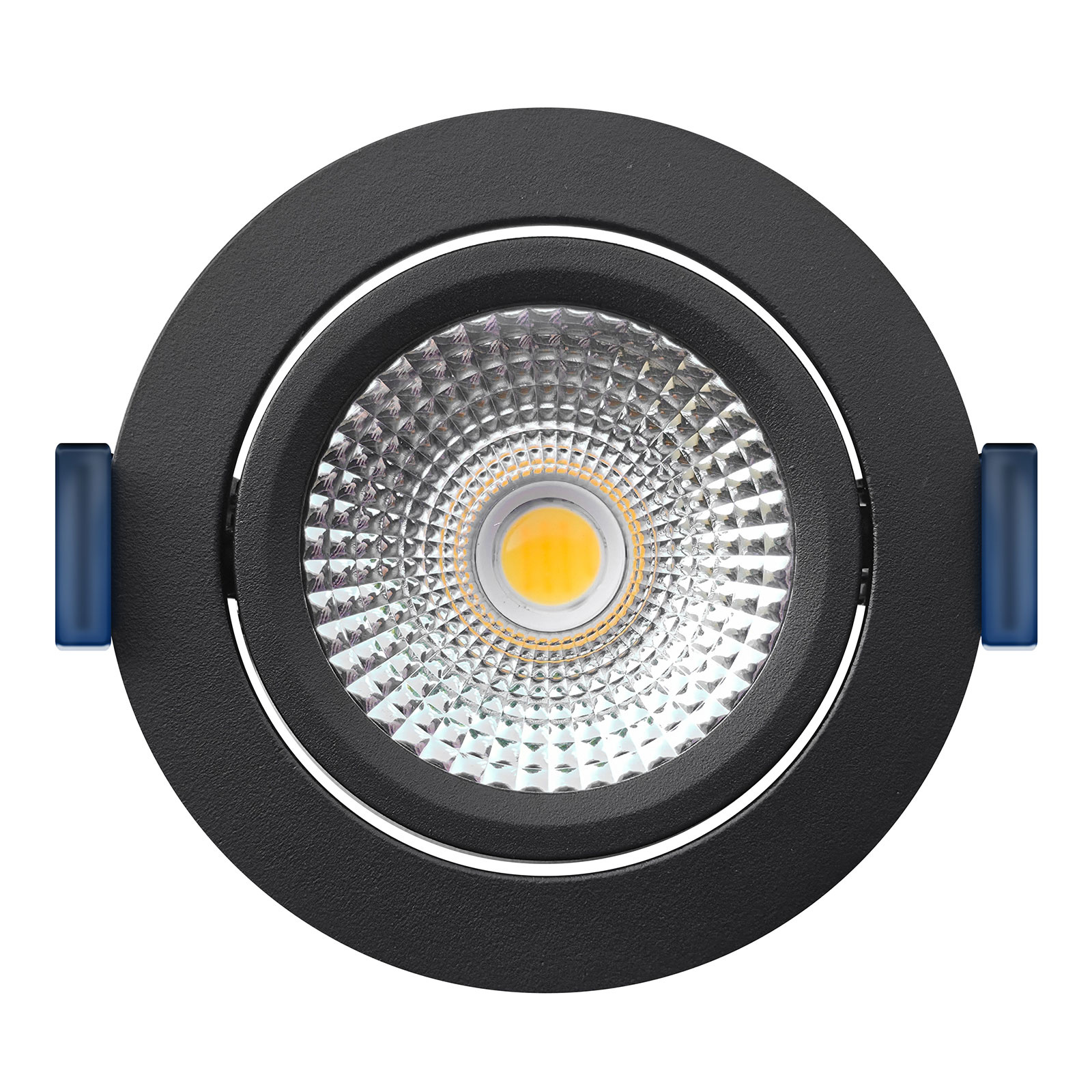 ED-10023 Led inbouwspot kleine inbouwdiepte IP54 dim to warm, rond, zwart, 75mm