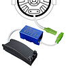 ED-10023 Led-Einbaustrahler kleine Einbautiefe IP54 gedimmt bis warm, rund, schwarz, 75mm
