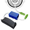 ED-10023 Led inbouwspot kleine inbouwdiepte IP54 dim to warm, rond, zwart, 75mm